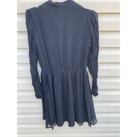Denim & Supply Ralph Lauren Women's Size Small Black Sheer Button Dress - Picture 5 of 10